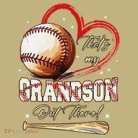 Thats My Grandson Out There Baseball Grandma Mothers Day T-Shirt thumb 7