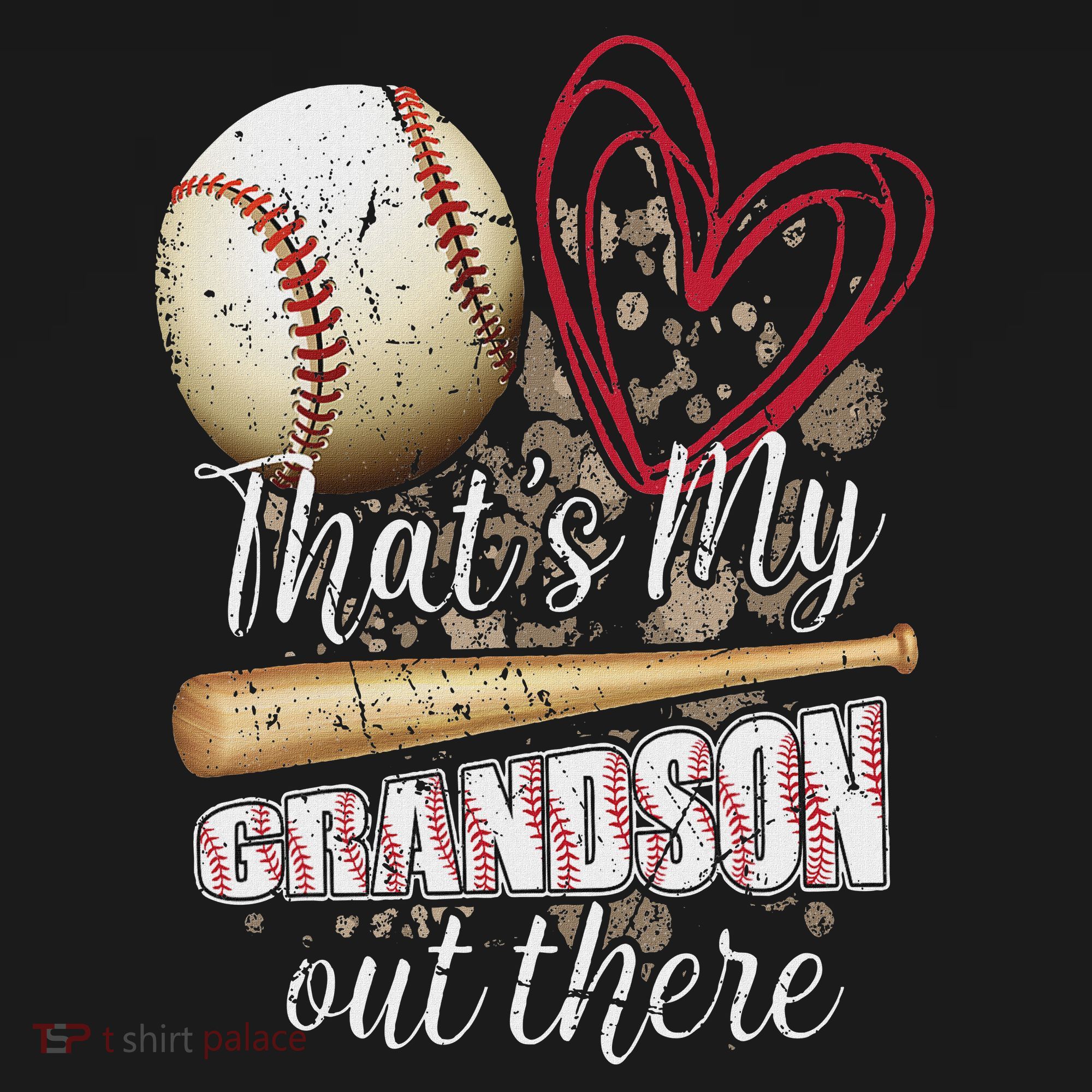 Thats My Grandson Out There Cool Family Baseball Biggest Fan Women's Hoodie