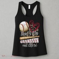 Thats My Grandson Out There Cool Family Baseball Biggest Fan Women's Tank Top thumb 3