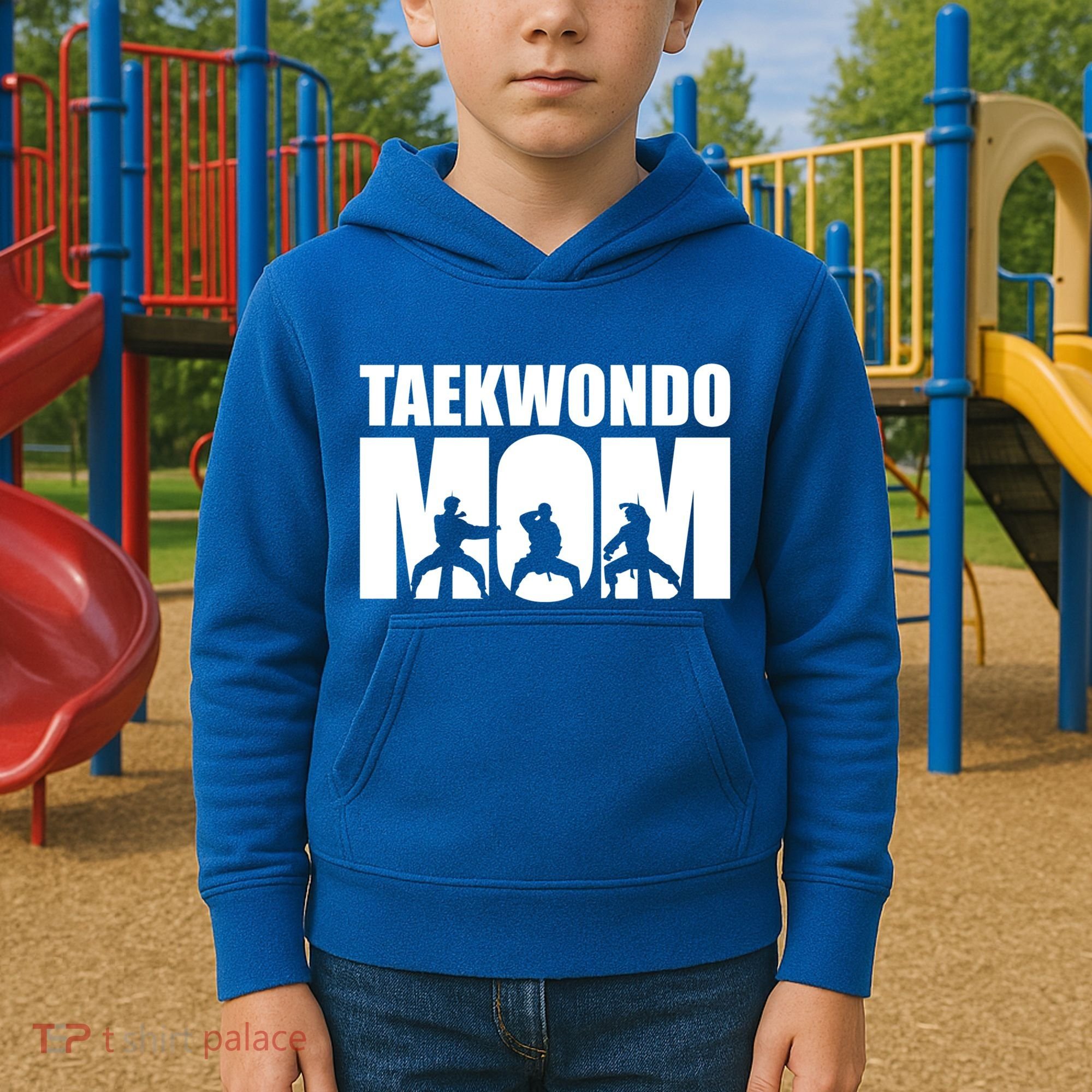 Taekwondo Mom Gift Kids Hoodie