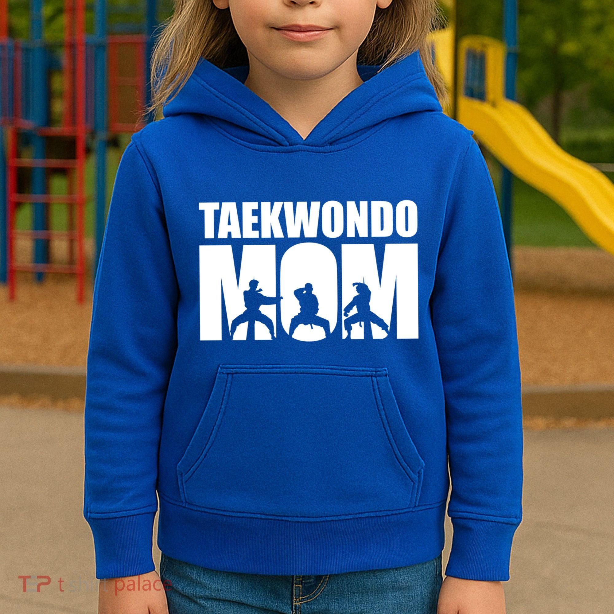 Taekwondo Mom Gift Kids Hoodie
