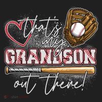 That's My Grandson Out There Proud Baseball Grandparent Women's Sweatshirt thumb 2