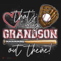 That's My Grandson Out There Proud Baseball Grandparent Ornament thumb 1