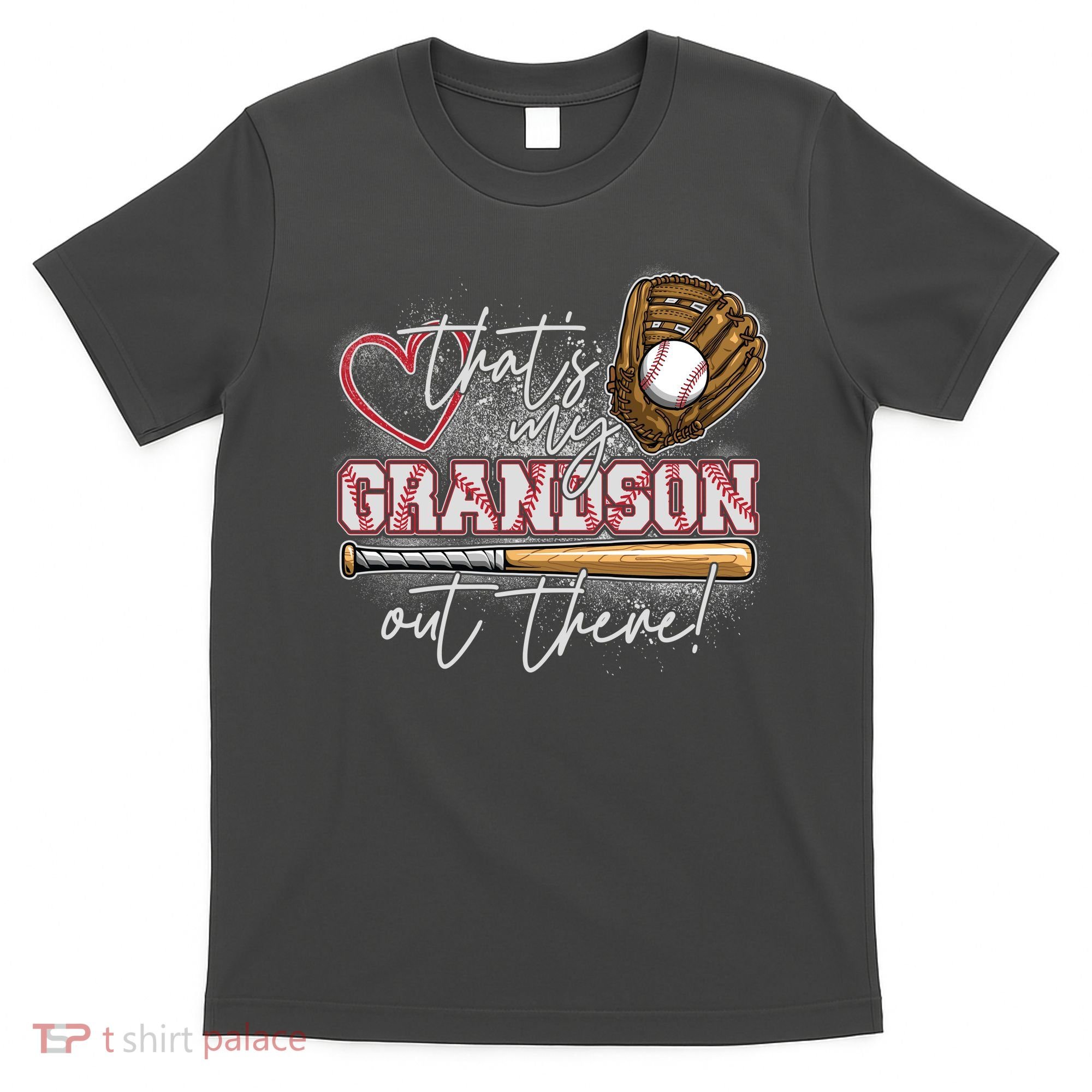 That's My Grandson Out There Proud Baseball Grandparent T-Shirt