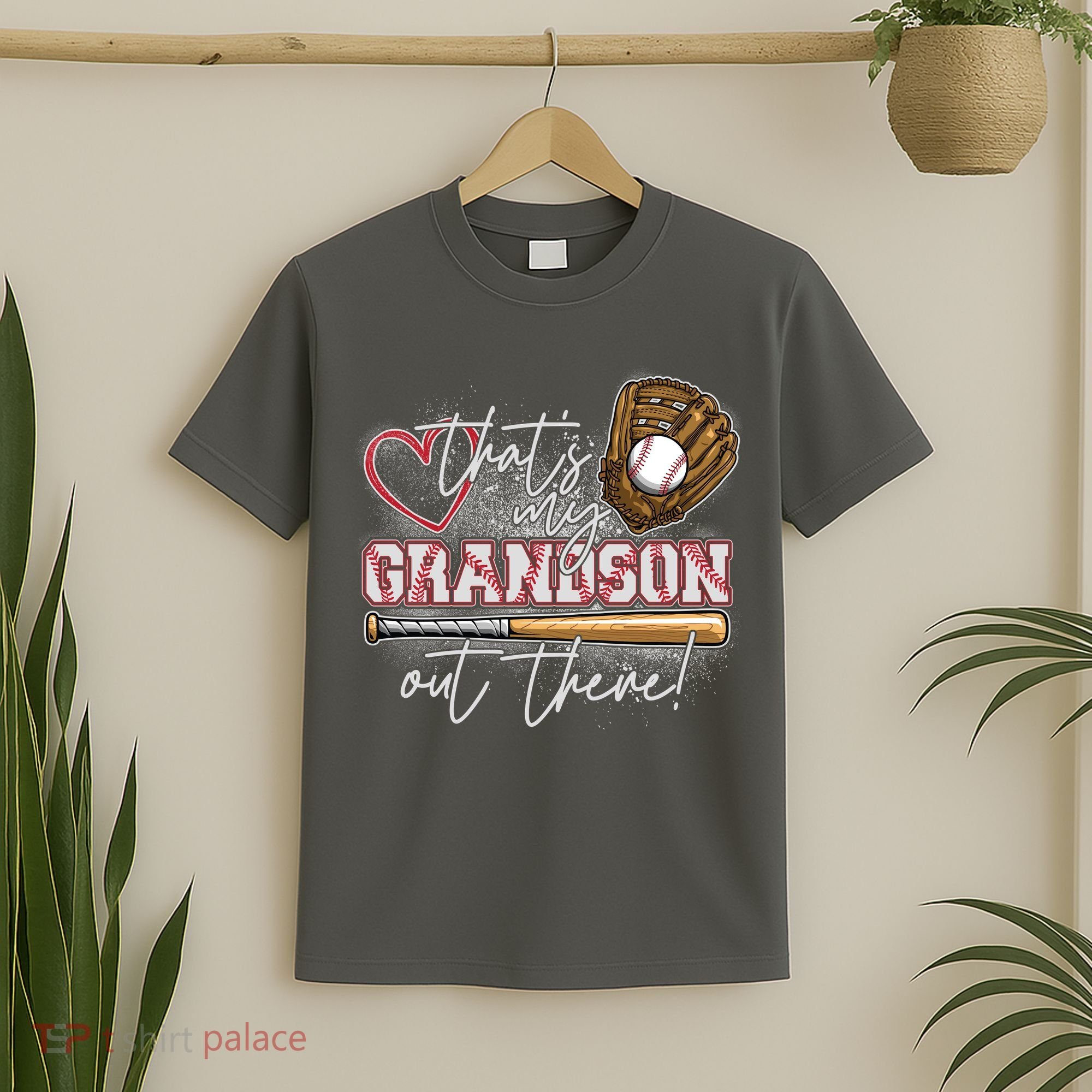 That's My Grandson Out There Proud Baseball Grandparent T-Shirt