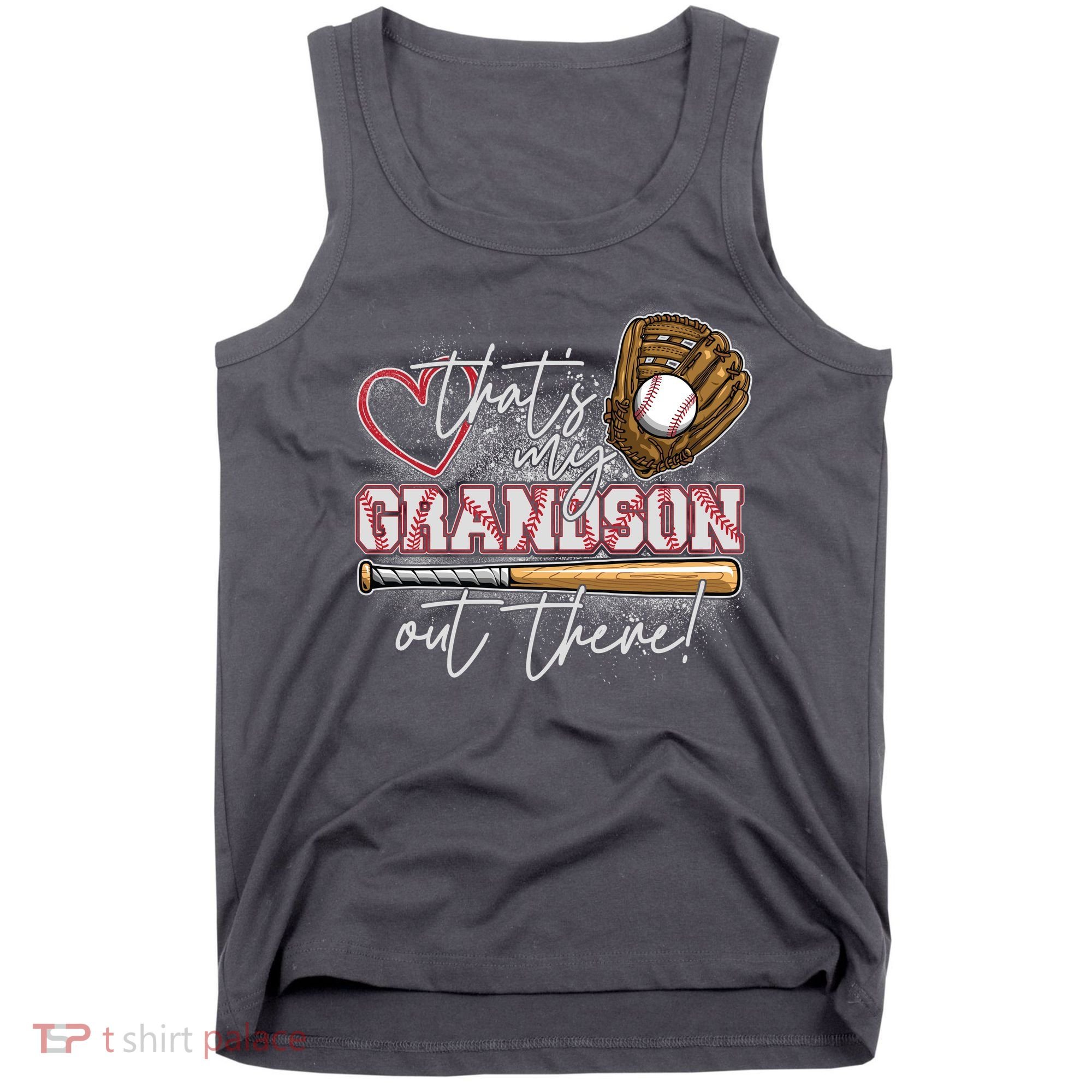 That's My Grandson Out There Proud Baseball Grandparent Tank Top