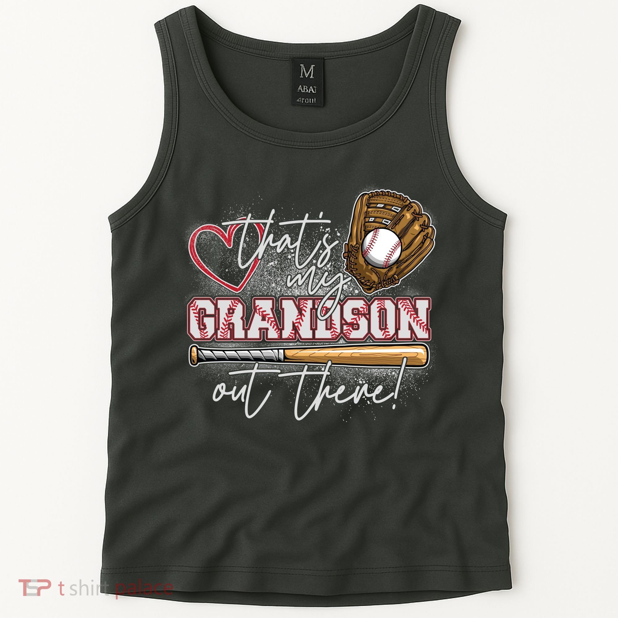 That's My Grandson Out There Proud Baseball Grandparent Tank Top