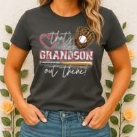 That's My Grandson Out There Proud Baseball Grandparent Women's T-Shirt thumb 2