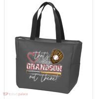 That's My Grandson Out There Proud Baseball Grandparent Tote Bag thumb 3