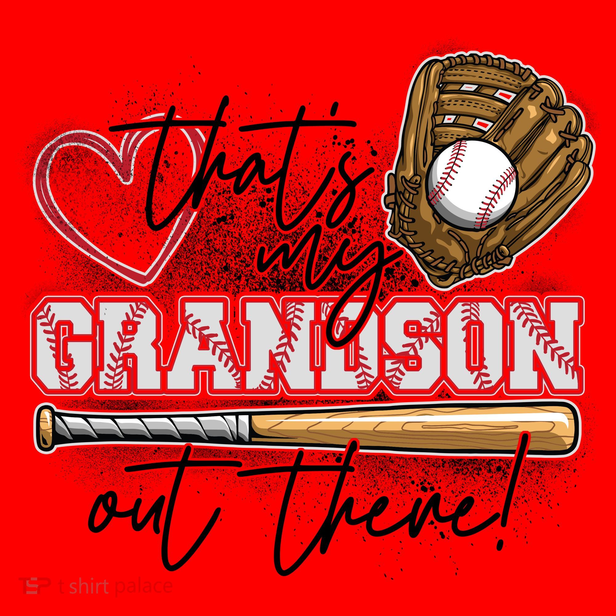 That's My Grandson Out There Proud Baseball Grandparent Santa Hat