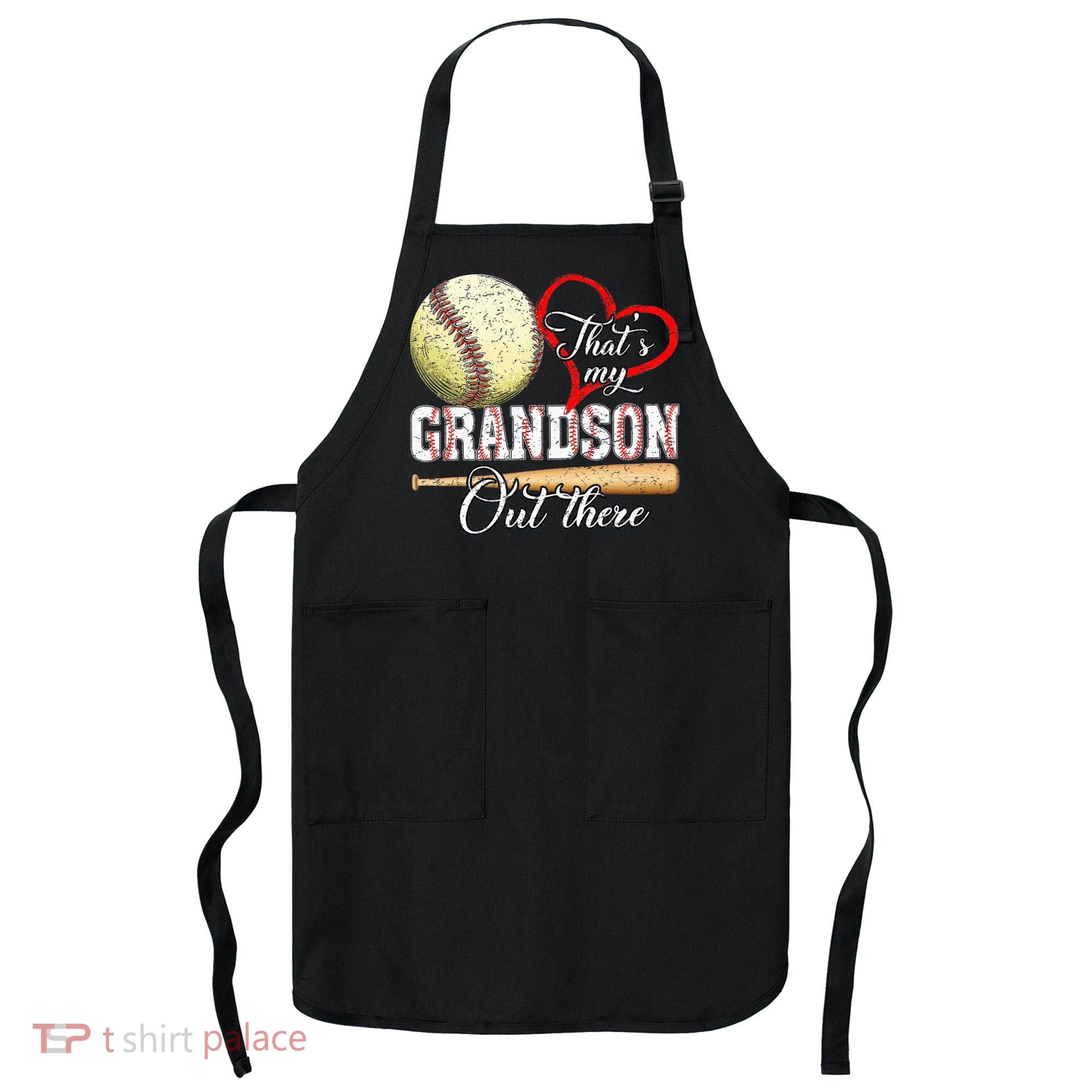 That's My Grandson Out There Baseball Grandma Mother's Day Apron