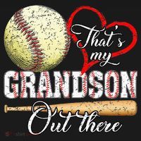 That's My Grandson Out There Baseball Grandma Mother's Day Sweatshirt thumb 3