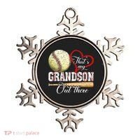 That's My Grandson Out There Baseball Grandma Mother's Day Ornament thumb 0