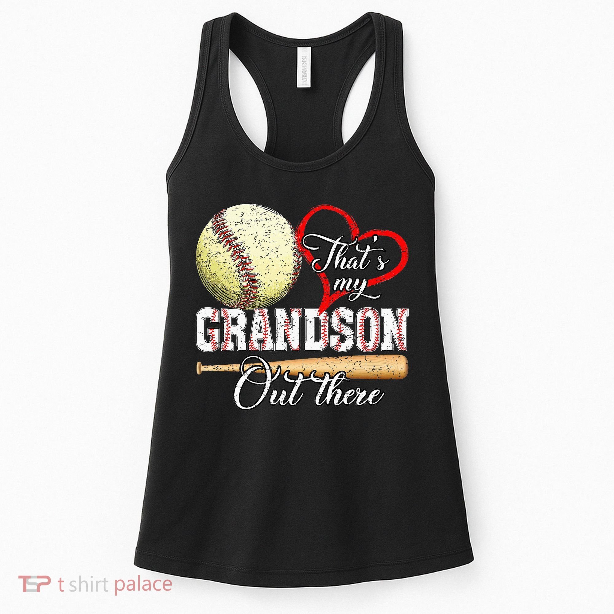 That's My Grandson Out There Baseball Grandma Mother's Day Women's Tank Top