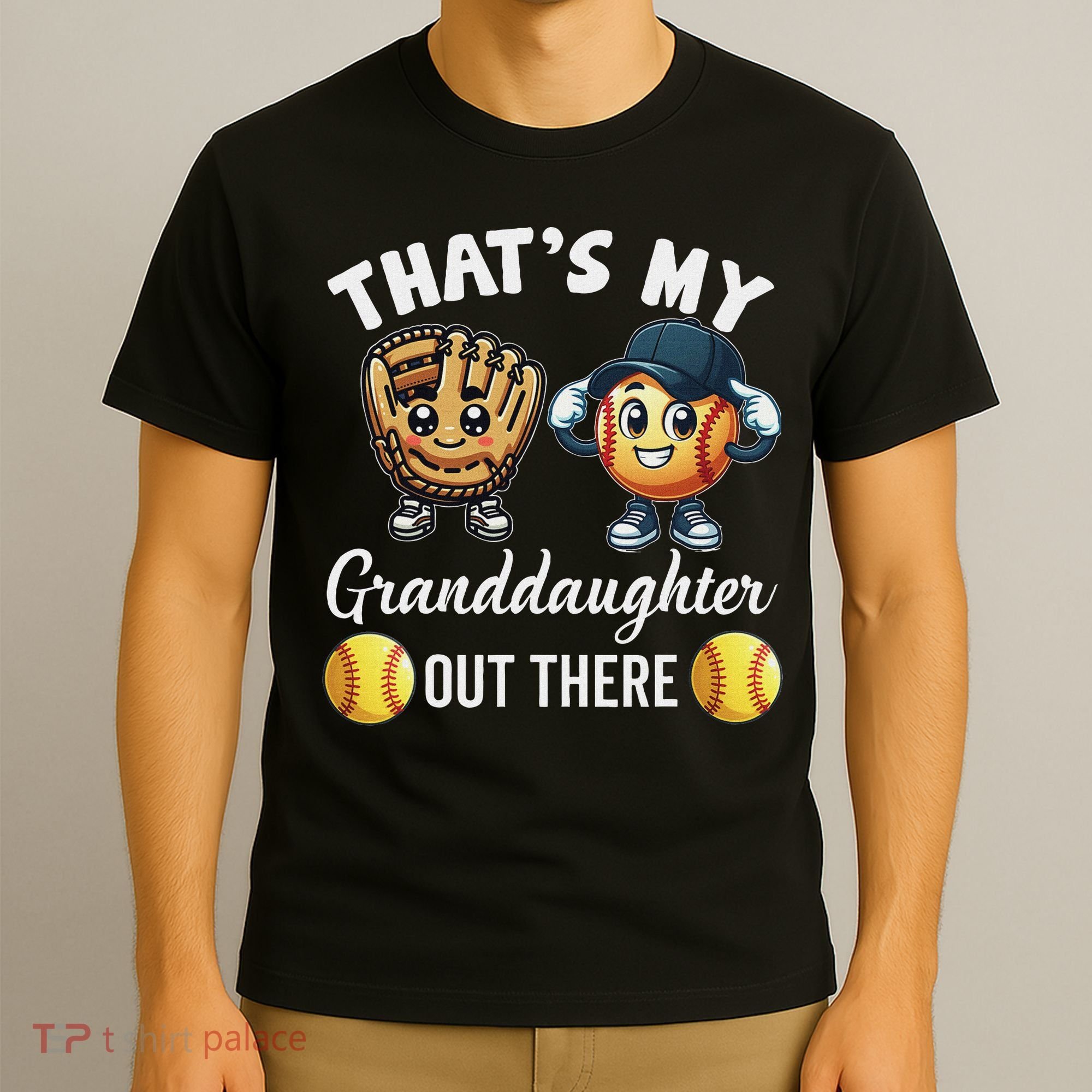 ThatS My Granddaughter Out There Softball Grandpa Grandma T-Shirt