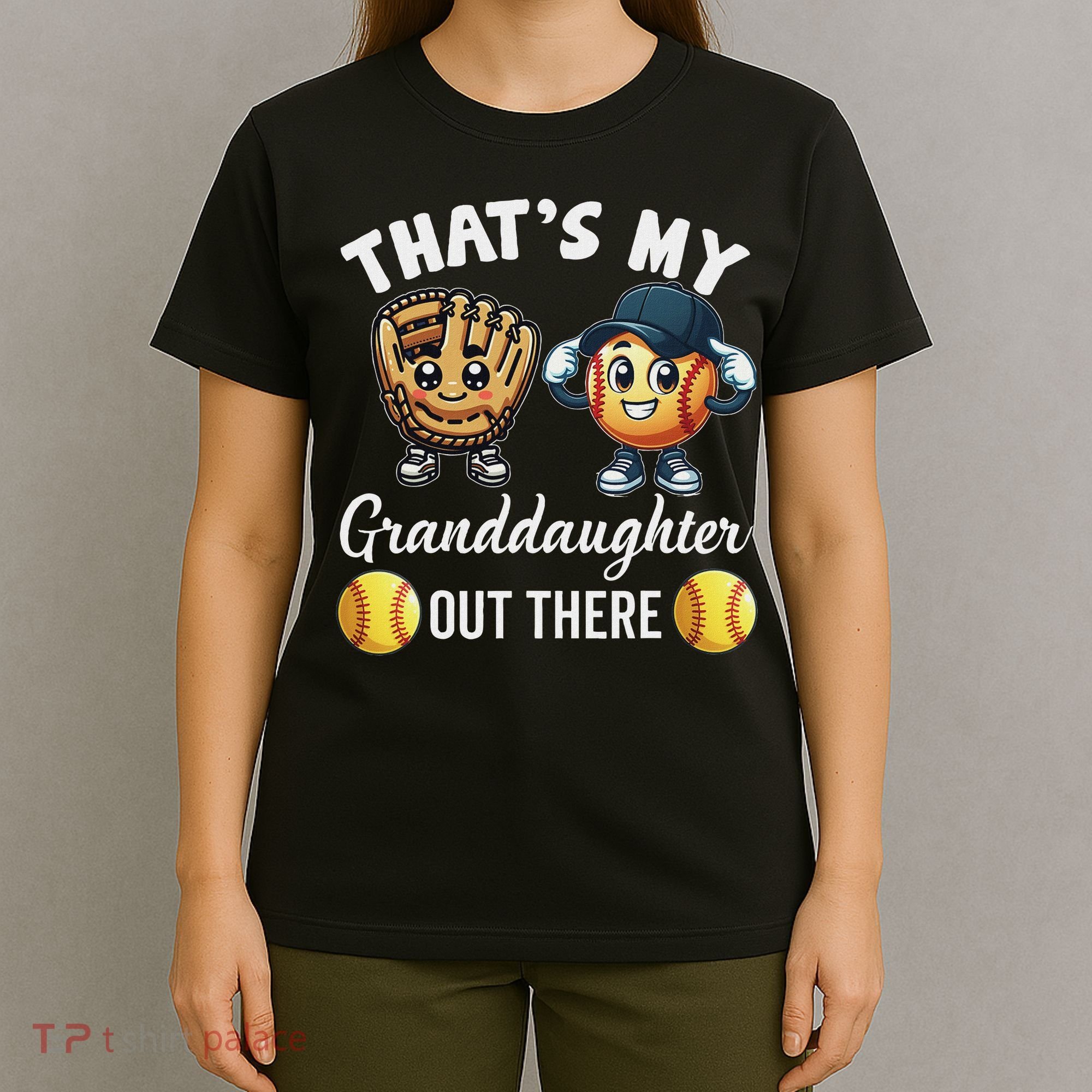 ThatS My Granddaughter Out There Softball Grandpa Grandma T-Shirt