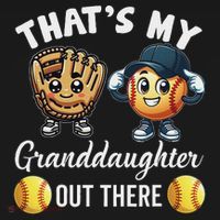 ThatS My Granddaughter Out There Softball Grandpa Grandma T-Shirt thumb 7