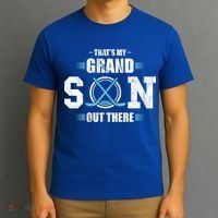 That's My Grandson Out There Ice Hockey Grandma Grandpa Gift T-Shirt thumb 3