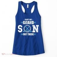 That's My Grandson Out There Ice Hockey Grandma Grandpa Gift Women's Tank Top thumb 0