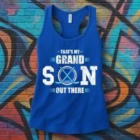 That's My Grandson Out There Ice Hockey Grandma Grandpa Gift Women's Tank Top thumb 3