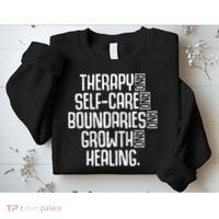 Therapy Mental Health Awareness Graphic Sweatshirt thumb 2