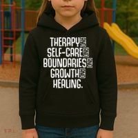 Therapy Mental Health Awareness Graphic Kids Hoodie thumb 3