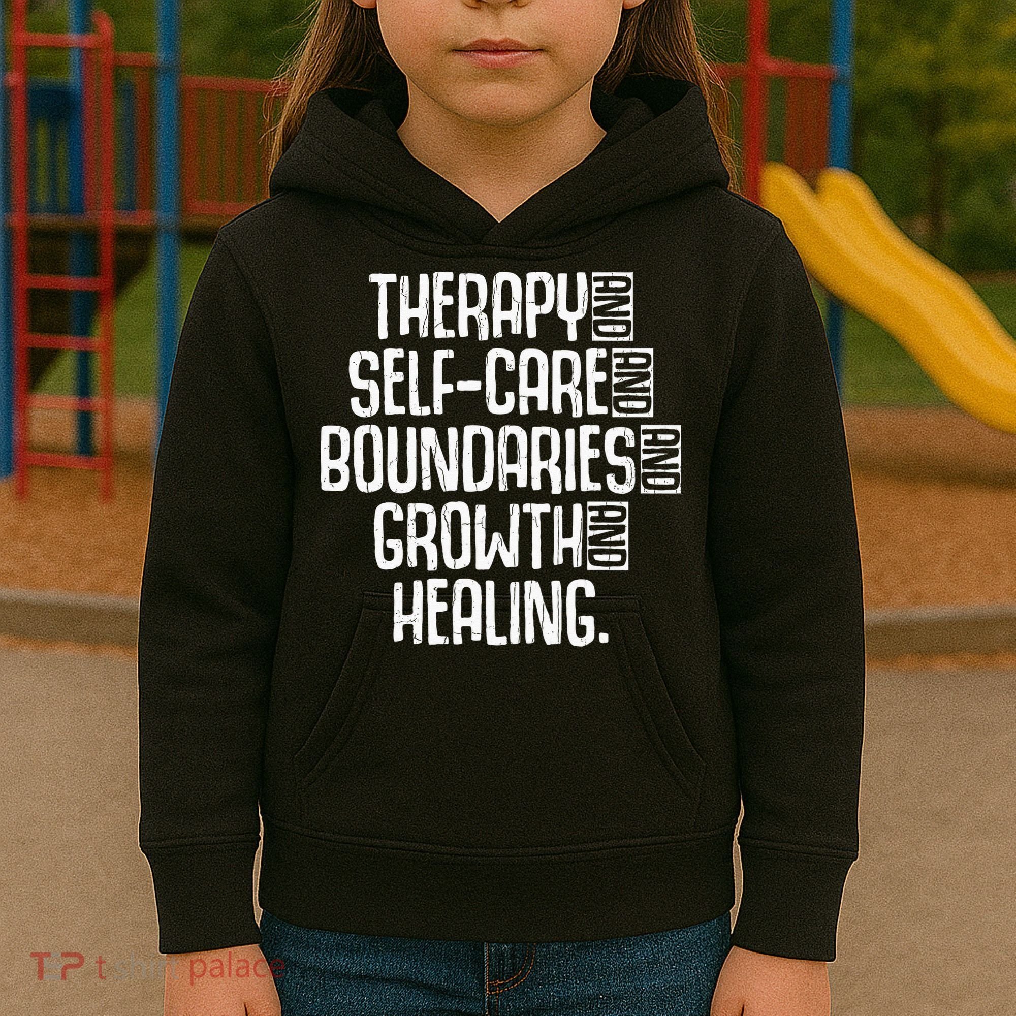 Therapy Mental Health Awareness Graphic Kids Hoodie
