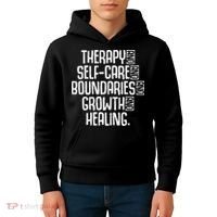 Therapy Mental Health Awareness Graphic Kids Hoodie thumb 4