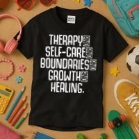 Therapy Mental Health Awareness Graphic Kids T-Shirt thumb 3