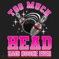 Too Much Head Said No One Ever Ten Pin Bowling Bowler Beanie thumb 2