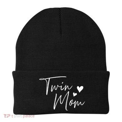 Twin Mom Hearts Gift Beanie