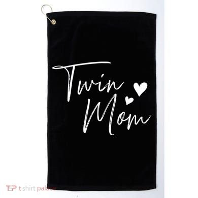 Twin Mom Hearts Gift Golf Towel