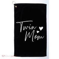 Twin Mom Hearts Gift Golf Towel thumb 0
