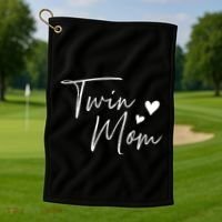 Twin Mom Hearts Gift Golf Towel thumb 1