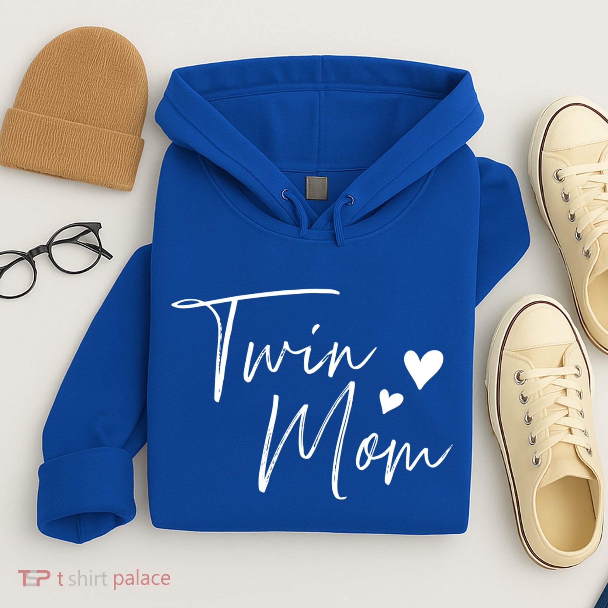 Twin Mom Hearts Gift Hoodie