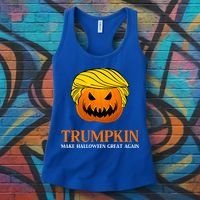 Trumpkin Make Halloween Great Again Cool Gift Women's Tank Top thumb 3