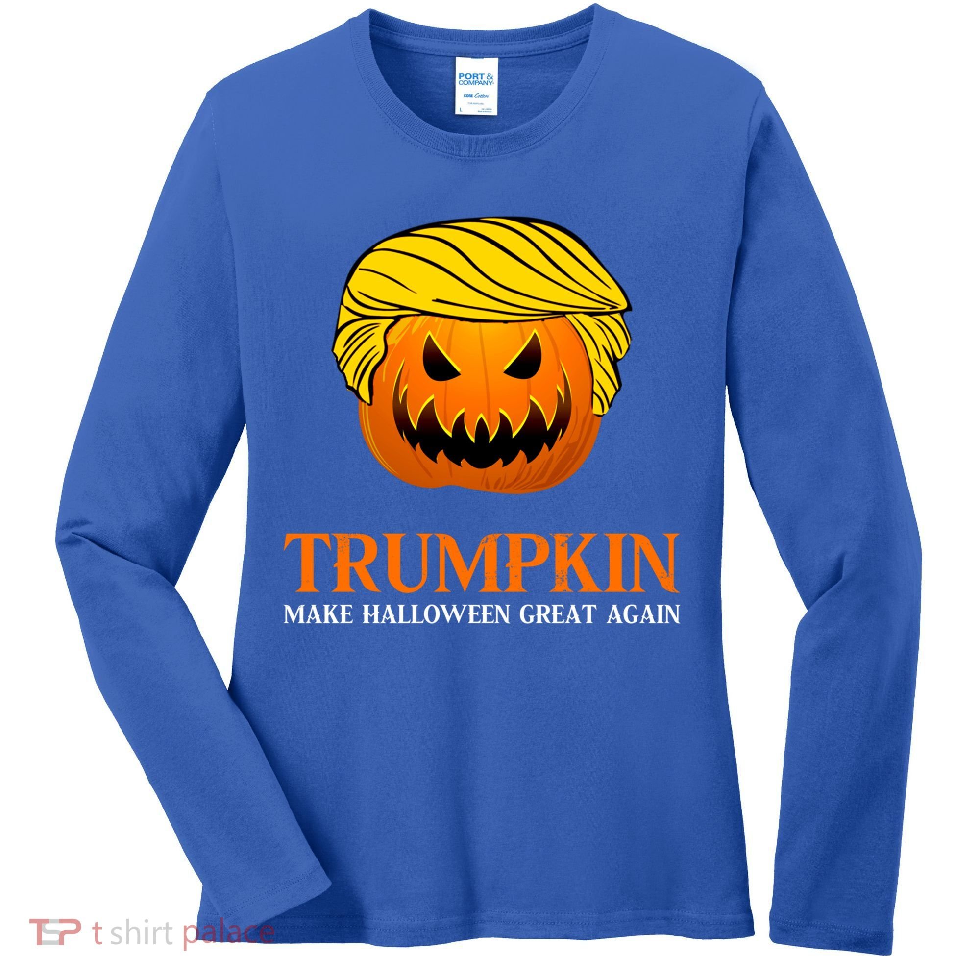 Trumpkin Make Halloween Great Again Cool Gift Women's Long Sleeve Shirt
