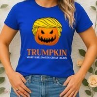 Trumpkin Make Halloween Great Again Cool Gift Women's T-Shirt thumb 2