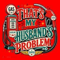 That's My Husband’s Problem Funny High Gas Prices Santa Hat thumb 1
