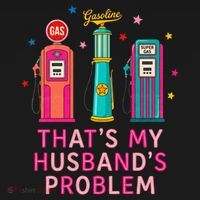 That’s My Husband’s Problem Funny Wife Gas Bucket Hat thumb 4