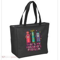 That’s My Husband’s Problem Funny Wife Gas Tote Bag thumb 2