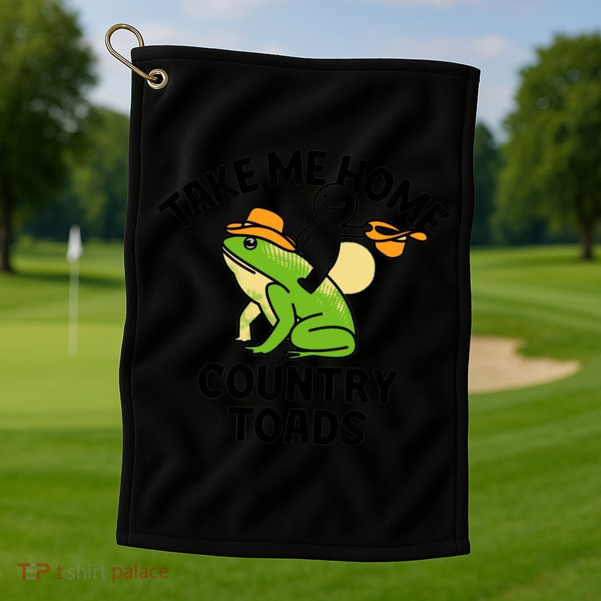 Take Me Home Country Toads Golf Towel