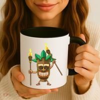 Tiki Man Hawaiian Summer Tropical Luau Party Coffee Mug thumb 3