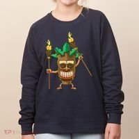 Tiki Man Hawaiian Summer Tropical Luau Party Women's Sweatshirt thumb 0