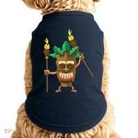 Tiki Man Hawaiian Summer Tropical Luau Party Doggie Tank thumb 0