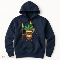 Tiki Man Hawaiian Summer Tropical Luau Party Hoodie thumb 0