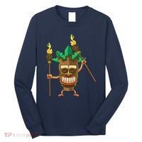 Tiki Man Hawaiian Summer Tropical Luau Party Long Sleeve Shirt thumb 0