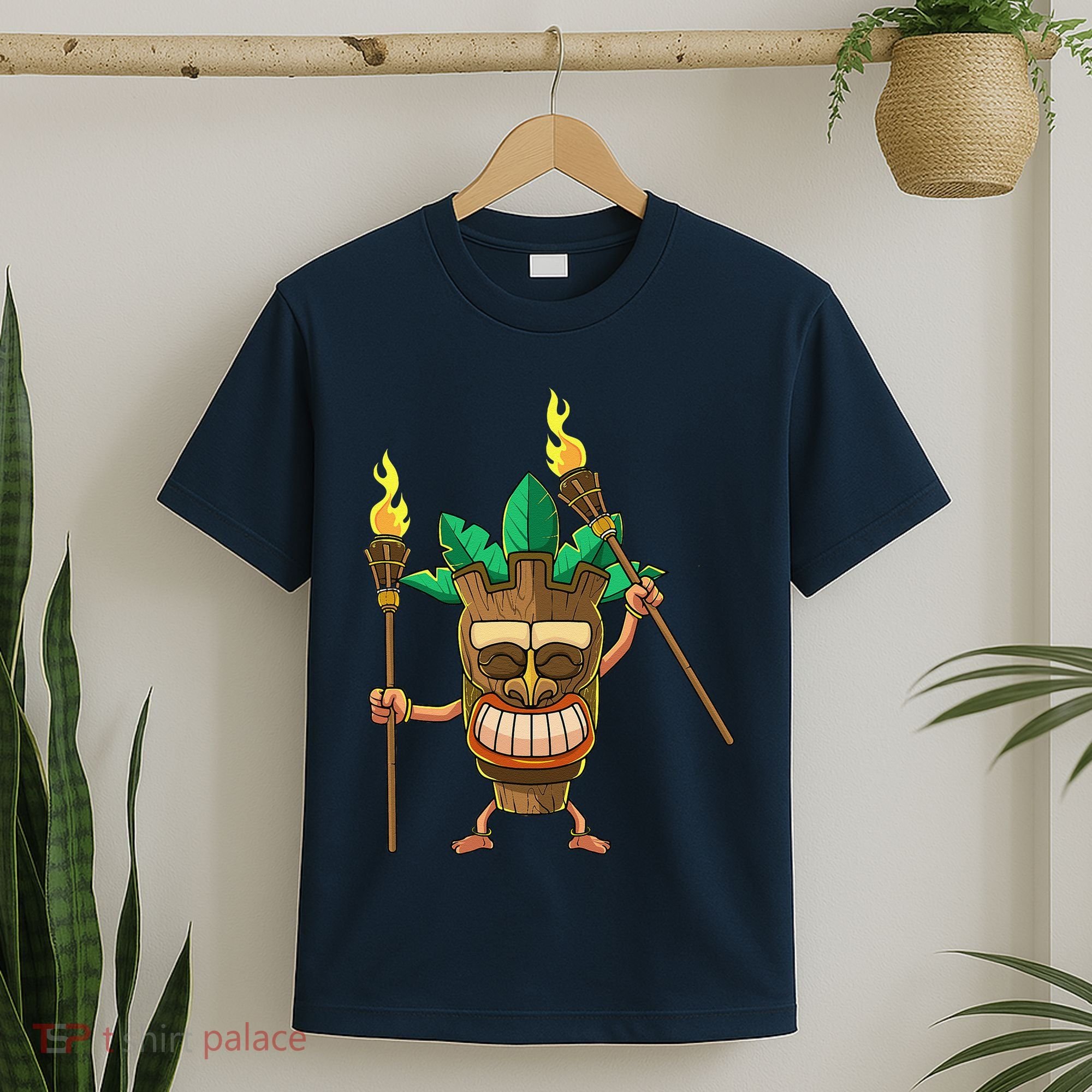 Tiki Man Hawaiian Summer Tropical Luau Party T-Shirt