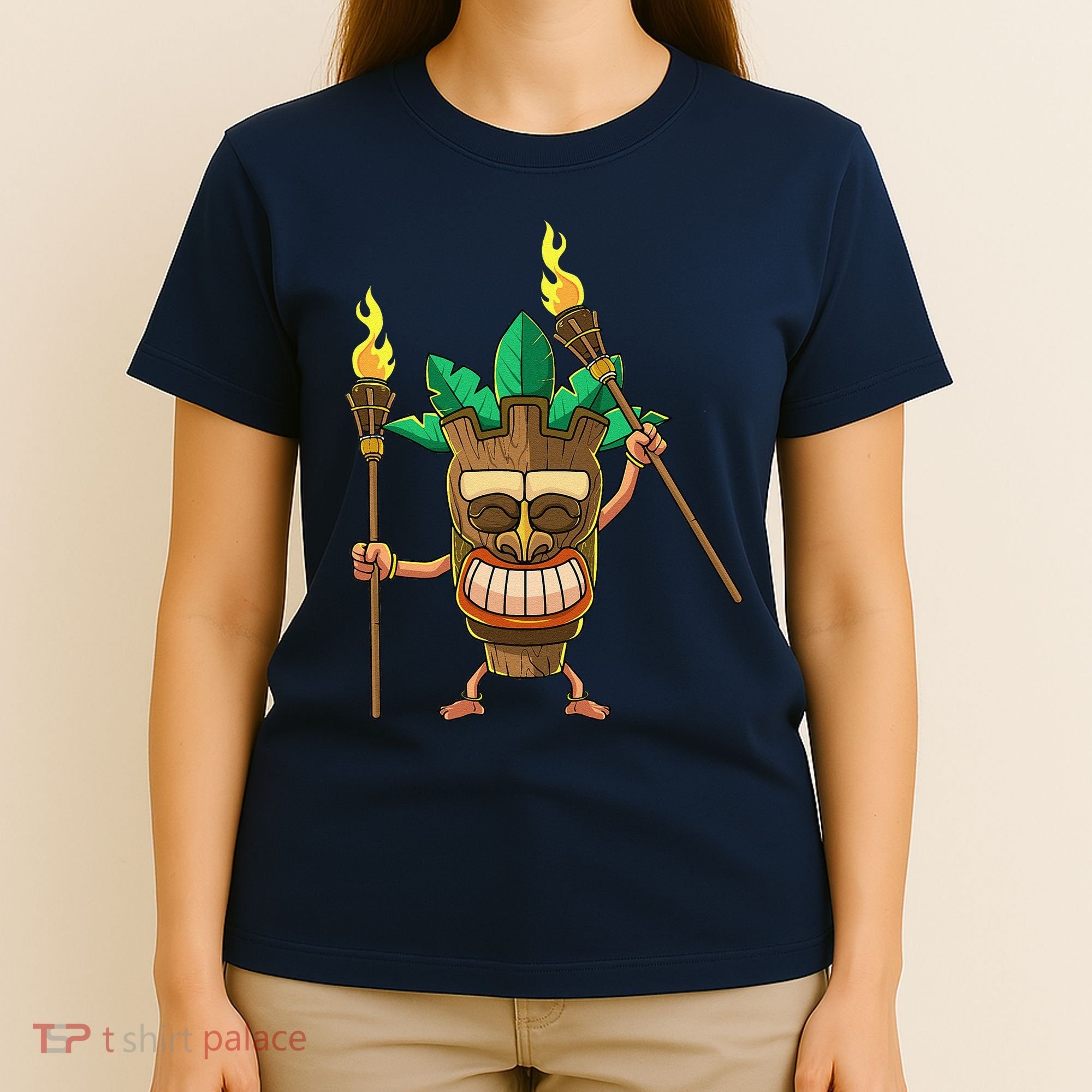 Tiki Man Hawaiian Summer Tropical Luau Party T-Shirt