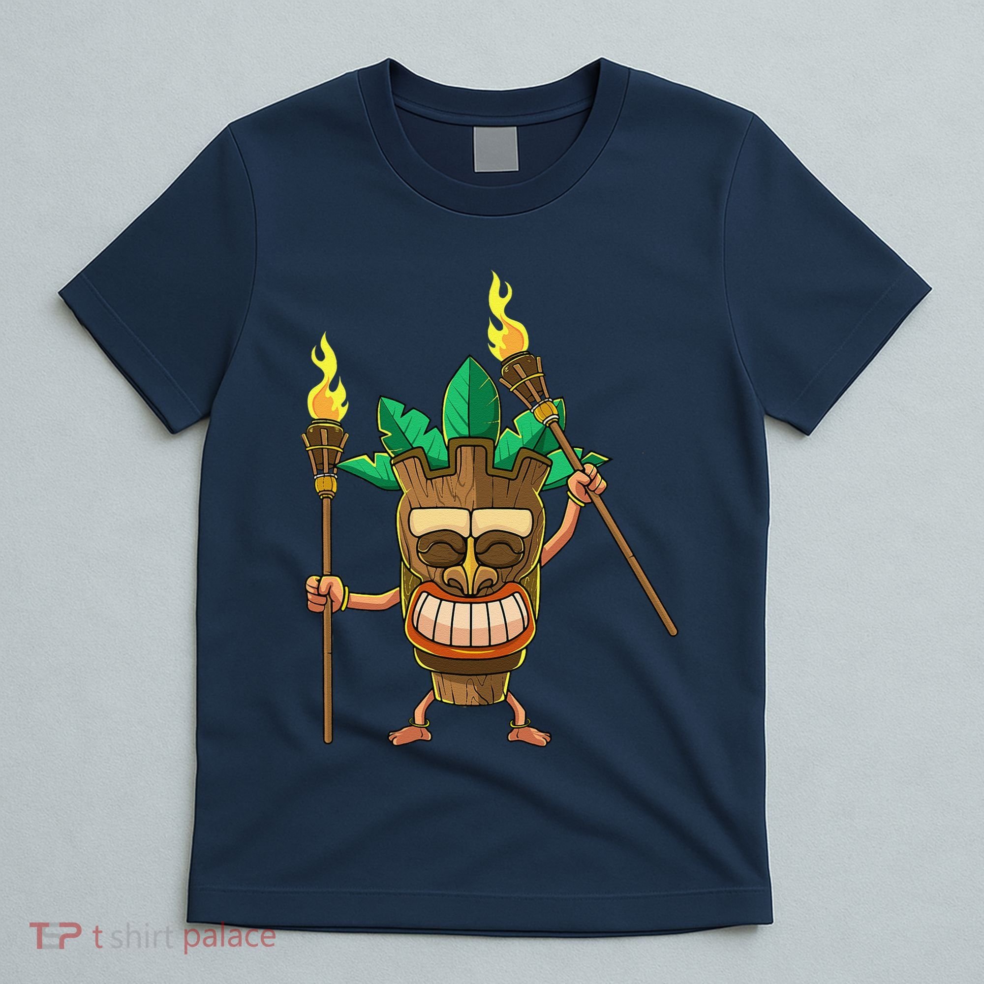 Tiki Man Hawaiian Summer Tropical Luau Party T-Shirt